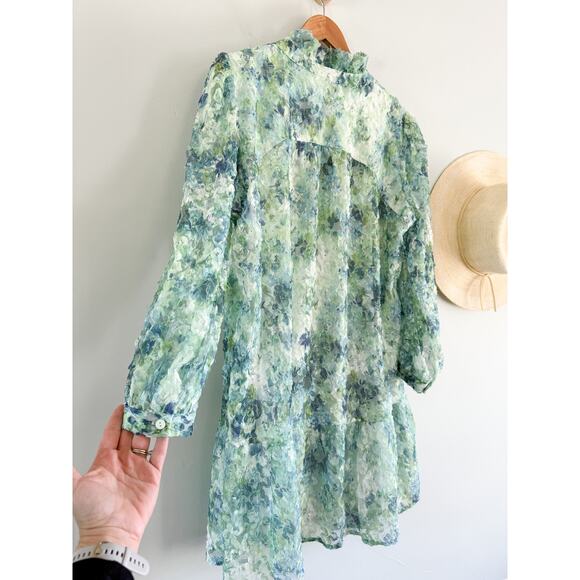 Tuckernuck | Palmerston Mini Swing Dress In Water Lilies Organza Lace | Sz XL - Picture 9 of 9